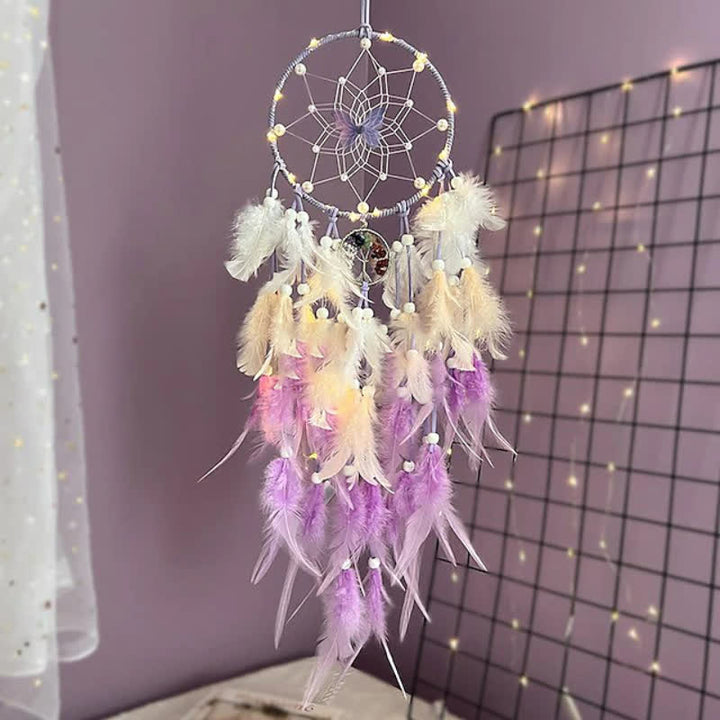 Pendentif Papillon Arbre de Vie Chakra Olivenorma Attrape-rêves