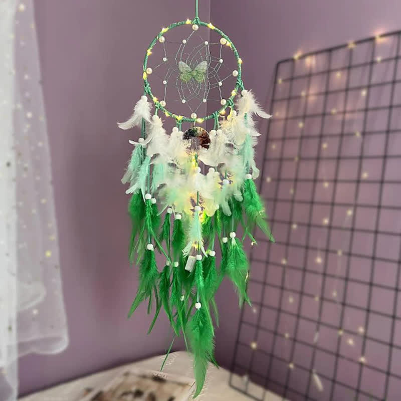 Pendentif Papillon Arbre de Vie Chakra Olivenorma Attrape-rêves