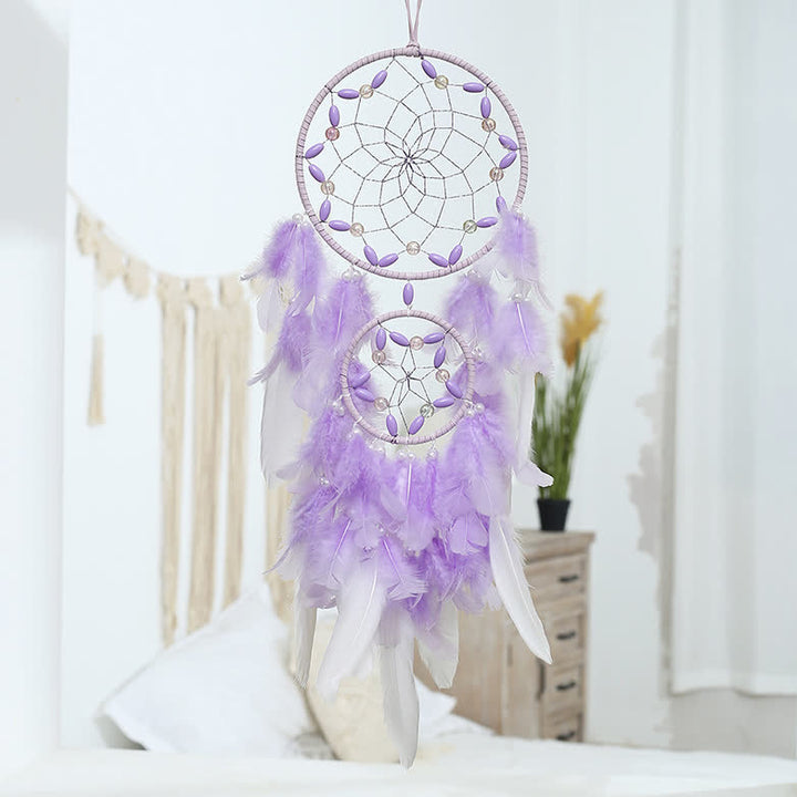 Attrape-rêves en perles de plastique violettes Olivenorma
