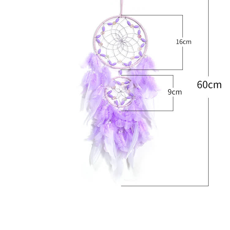 Attrape-rêves en perles de plastique violettes Olivenorma