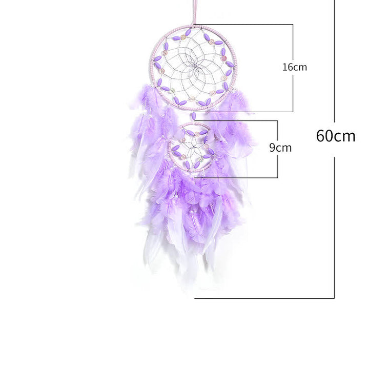 Attrape-rêves en perles de plastique violettes Olivenorma