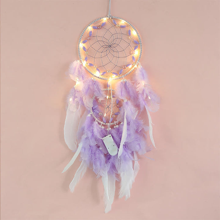 Attrape-rêves en perles de plastique violettes Olivenorma