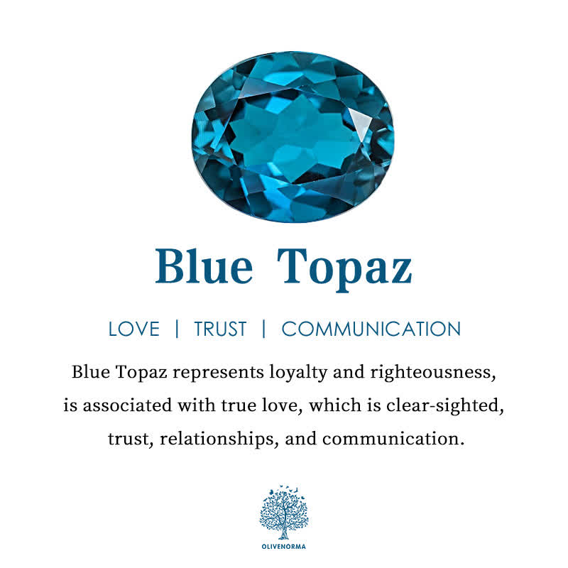Bague olivenorma vintage avec topaze bleue ovale