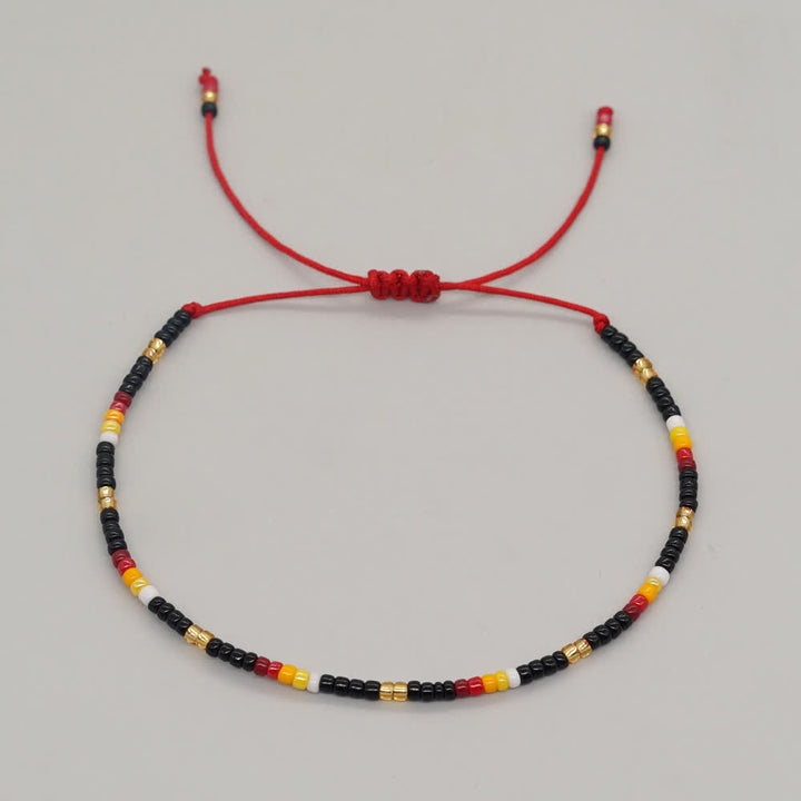 Bracelet ajustable en perles de riz colorées Olivenorma