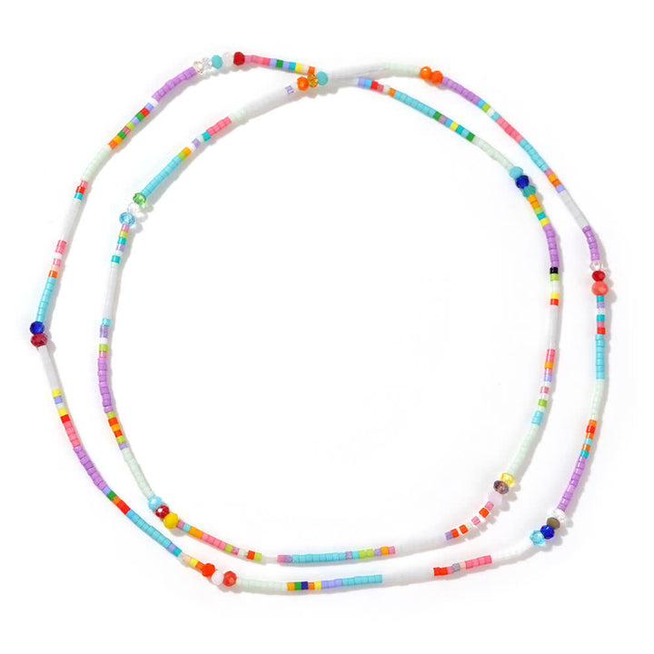 Bracelet multicouches de perles de riz colorées Olivenorma
