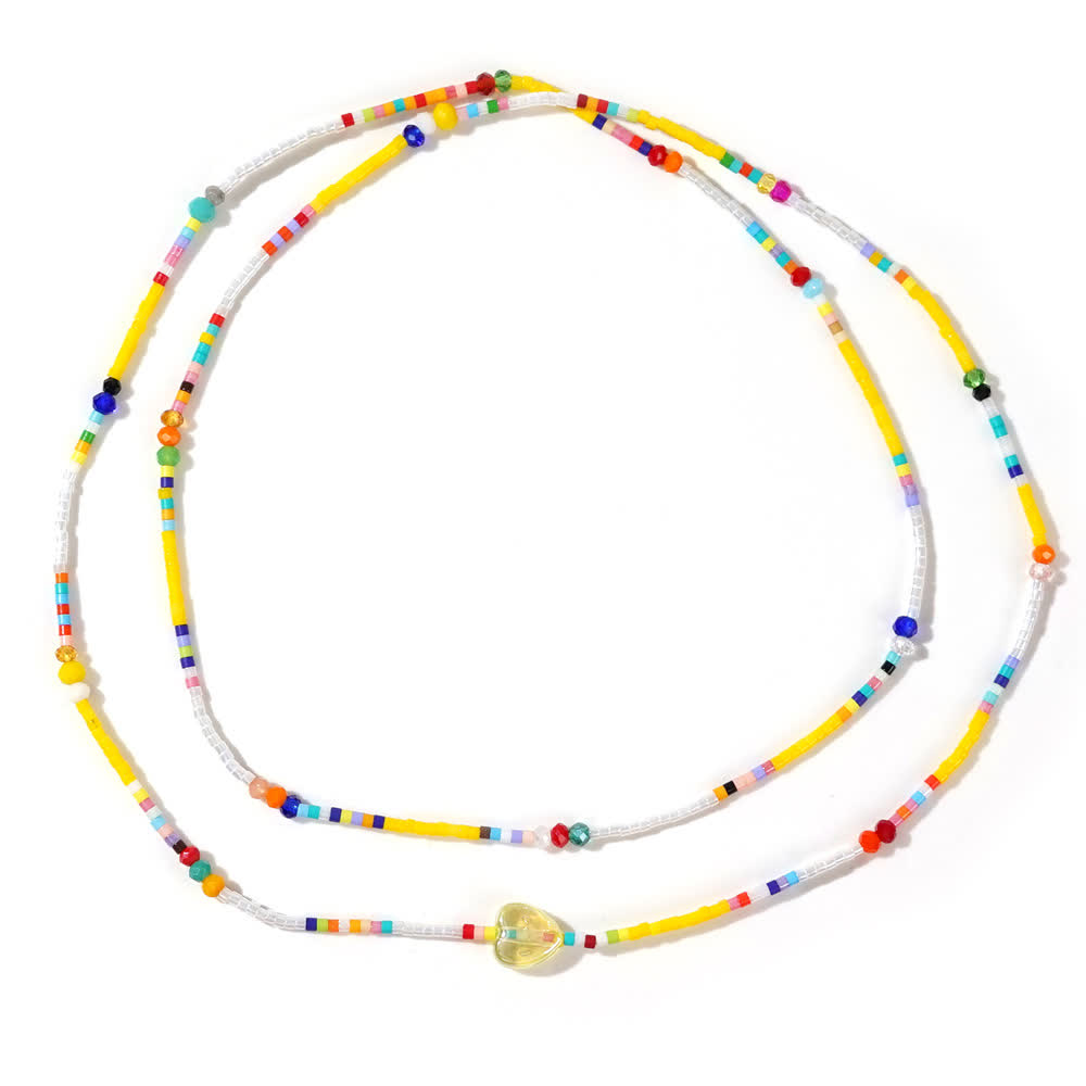 Bracelet multicouches de perles de riz colorées Olivenorma