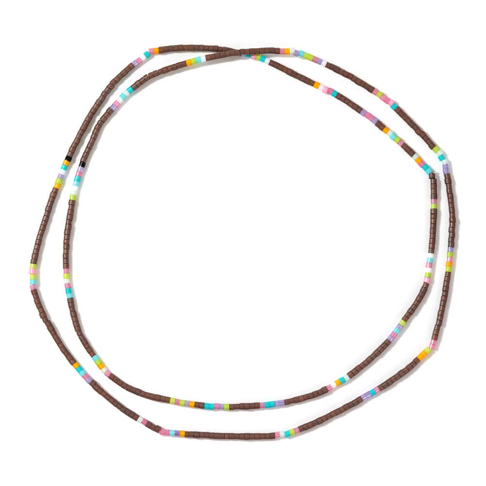 Bracelet multicouches de perles de riz colorées Olivenorma