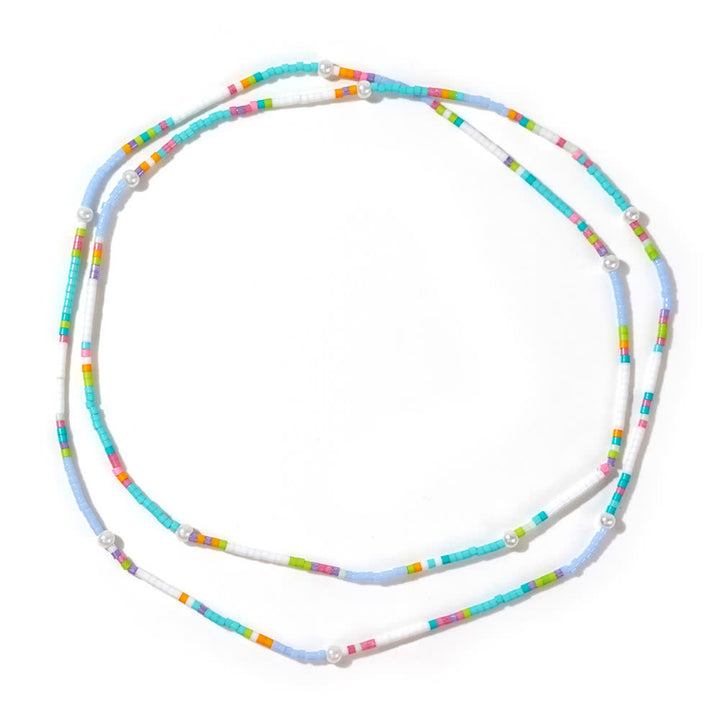 Bracelet multicouches de perles de riz colorées Olivenorma