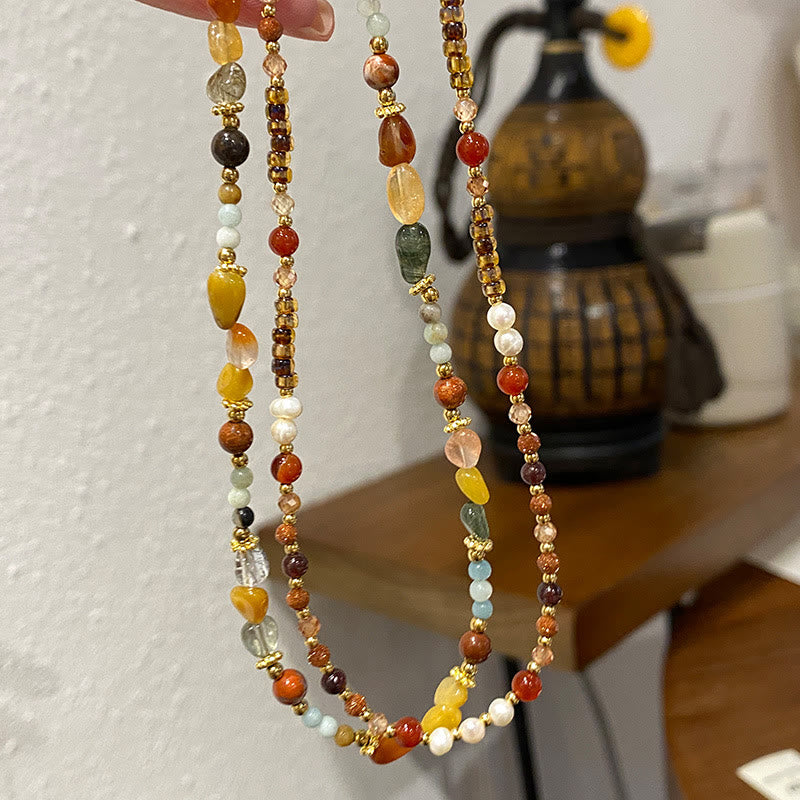 Collier de perles Bodhi en agate naturelle Olivenorma