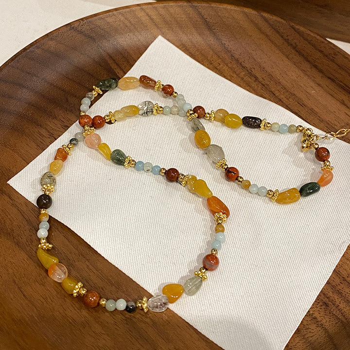 Collier de perles Bodhi en agate naturelle Olivenorma
