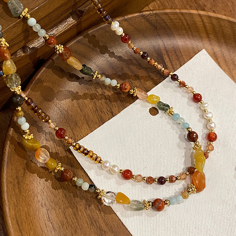 Collier de perles Bodhi en agate naturelle Olivenorma