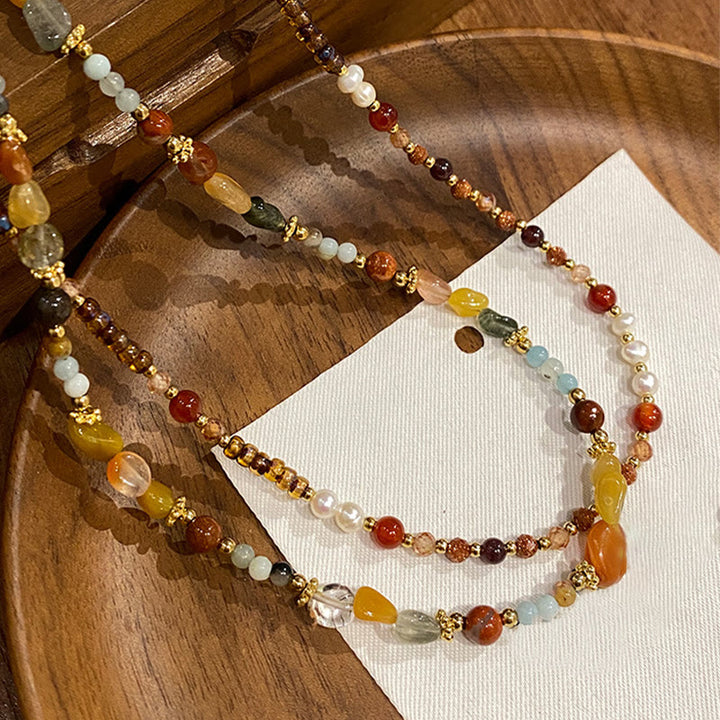 Collier de perles Bodhi en agate naturelle Olivenorma
