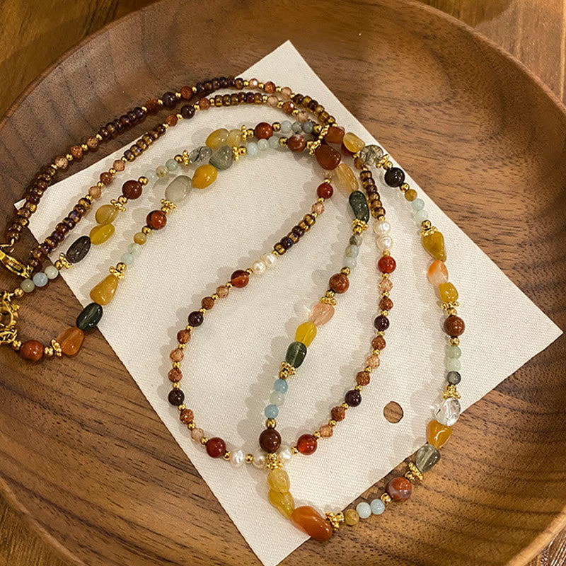 Collier de perles Bodhi en agate naturelle Olivenorma