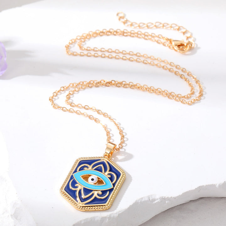 Collier de protection contre le mauvais œil géométrique Olivenorma