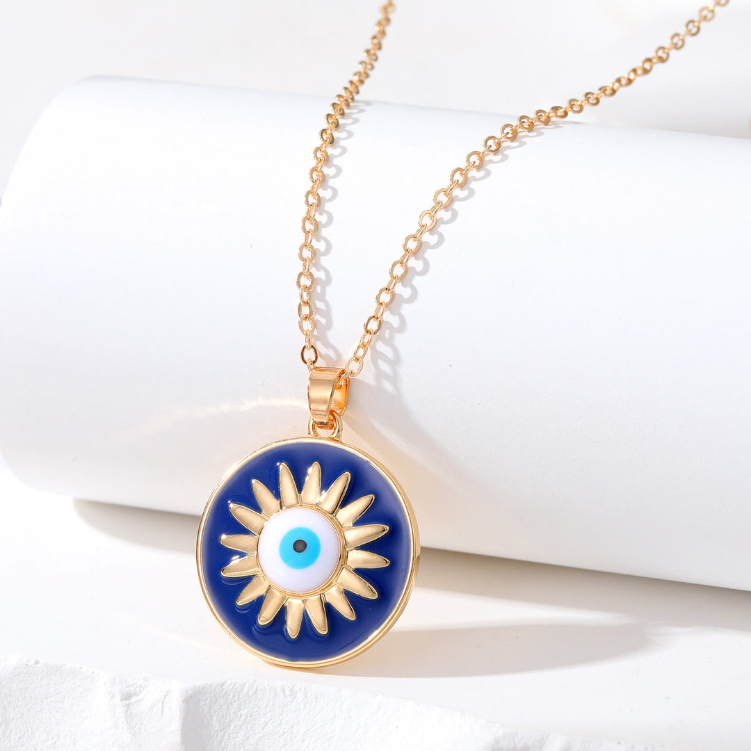 Collier de protection contre le mauvais œil géométrique Olivenorma