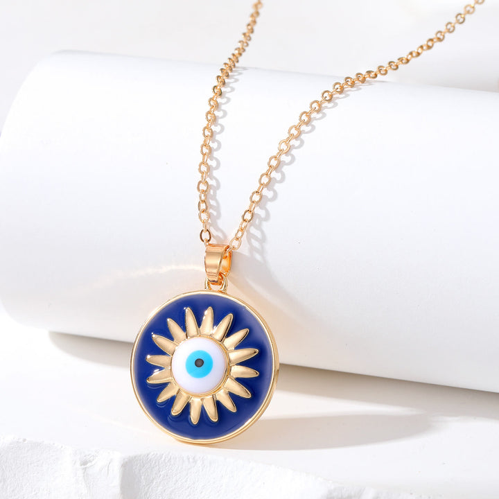 Collier de protection contre le mauvais œil géométrique Olivenorma