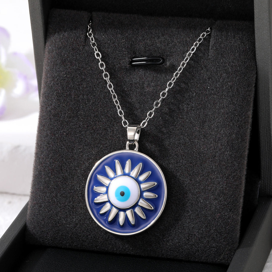 Collier de protection contre le mauvais œil géométrique Olivenorma