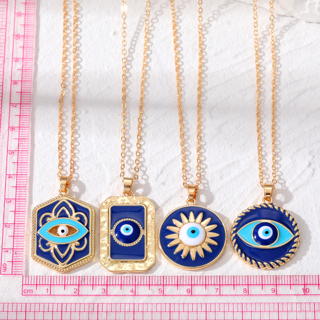 Collier de protection contre le mauvais œil géométrique Olivenorma