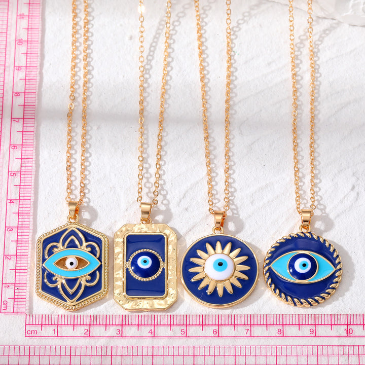 Collier de protection contre le mauvais œil géométrique Olivenorma