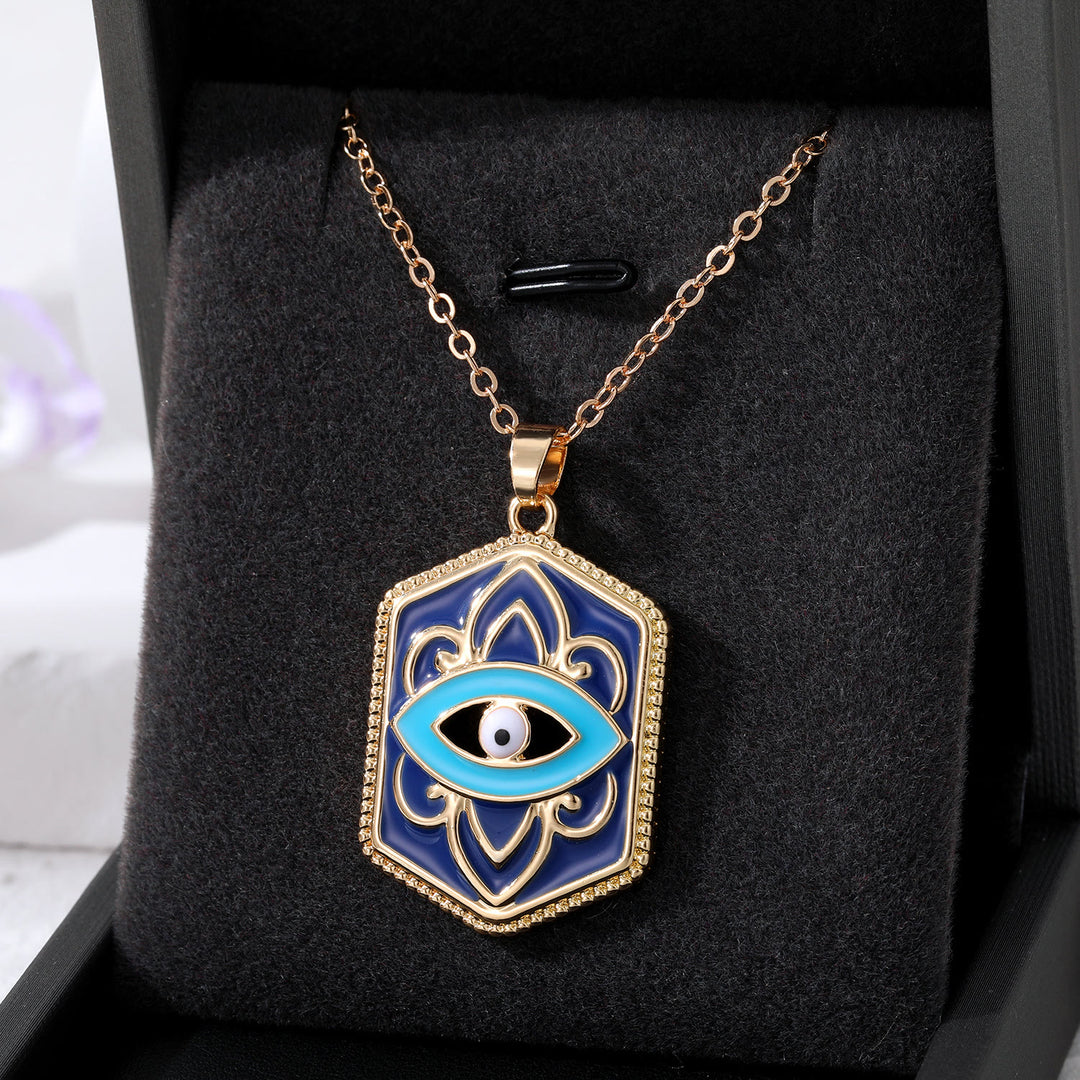 Collier de protection contre le mauvais œil géométrique Olivenorma