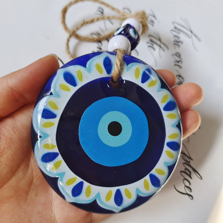 Porte-clés accessoire de voiture avec peinture symbole du mauvais œil Olivenorma