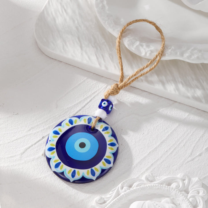 Porte-clés accessoire de voiture avec peinture symbole du mauvais œil Olivenorma