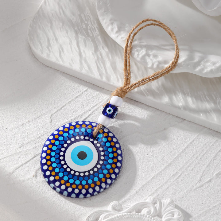 Porte-clés accessoire de voiture avec peinture symbole du mauvais œil Olivenorma