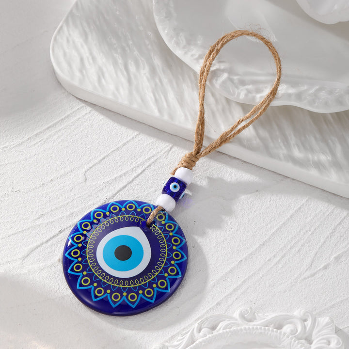 Porte-clés accessoire de voiture avec peinture symbole du mauvais œil Olivenorma