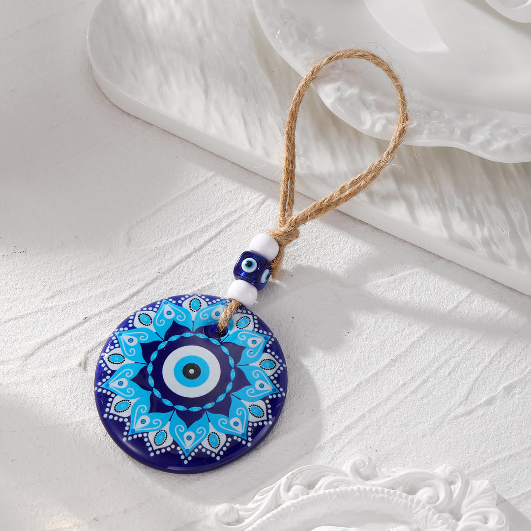 Porte-clés accessoire de voiture avec peinture symbole du mauvais œil Olivenorma