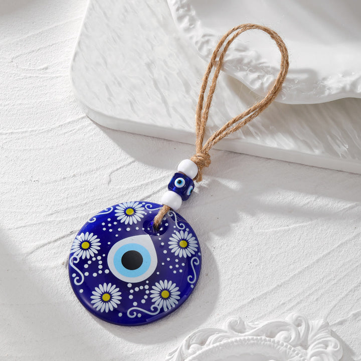 Porte-clés accessoire de voiture avec peinture symbole du mauvais œil Olivenorma