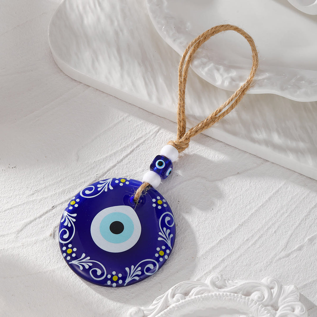 Porte-clés accessoire de voiture avec peinture symbole du mauvais œil Olivenorma