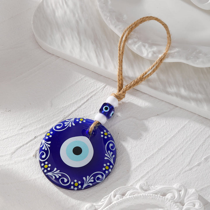 Porte-clés accessoire de voiture avec peinture symbole du mauvais œil Olivenorma