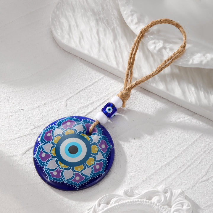 Porte-clés accessoire de voiture avec peinture symbole du mauvais œil Olivenorma