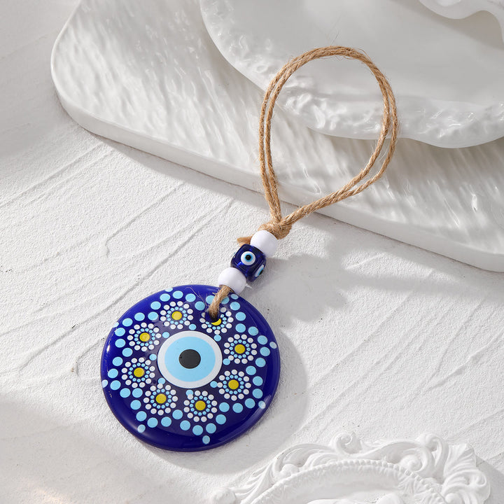 Porte-clés accessoire de voiture avec peinture symbole du mauvais œil Olivenorma