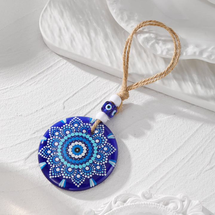 Porte-clés accessoire de voiture avec peinture symbole du mauvais œil Olivenorma