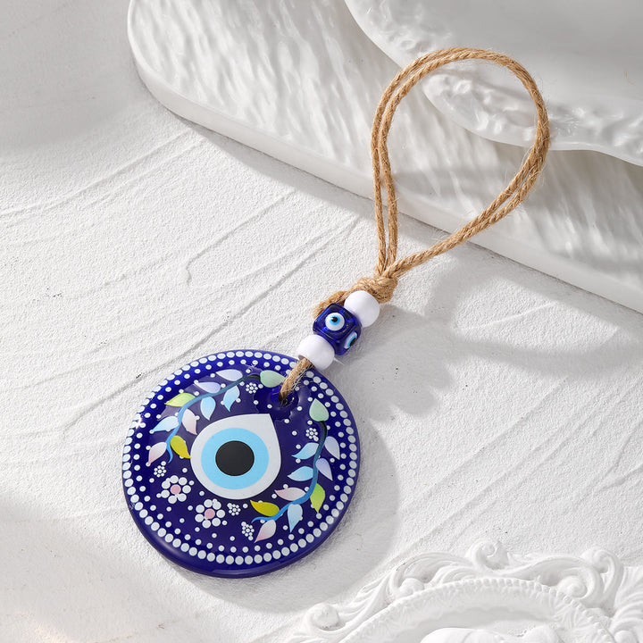 Porte-clés accessoire de voiture avec peinture symbole du mauvais œil Olivenorma