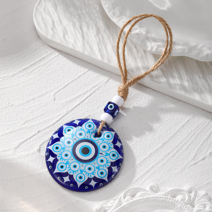 Porte-clés accessoire de voiture avec peinture symbole du mauvais œil Olivenorma