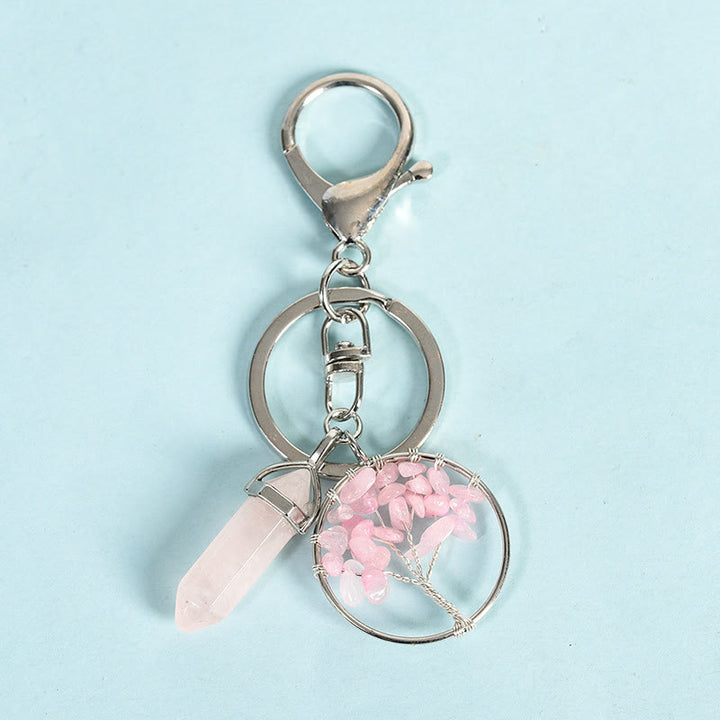 Porte-clés de guérison Olivenorma Arbre de vie avec prisme