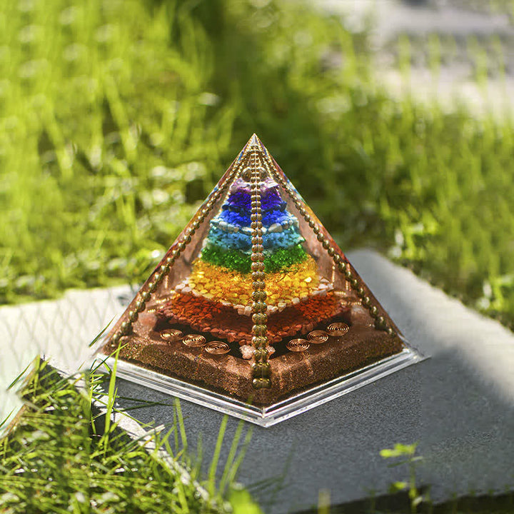 Bobine de cuivre d'énergie des chakras Olivenorma Pyramide orgone