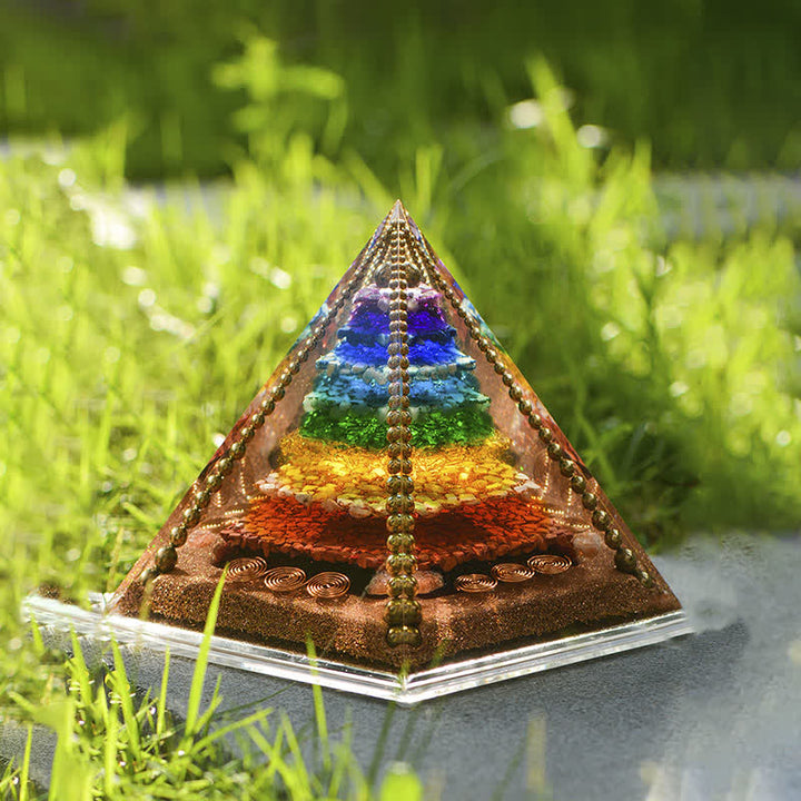 Bobine de cuivre d'énergie des chakras Olivenorma Pyramide orgone