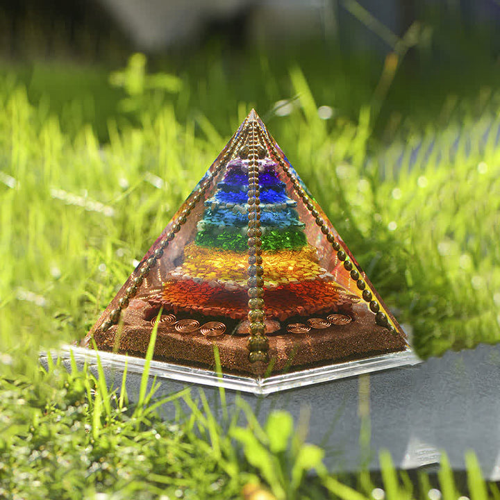 Bobine de cuivre d'énergie des chakras Olivenorma Pyramide orgone