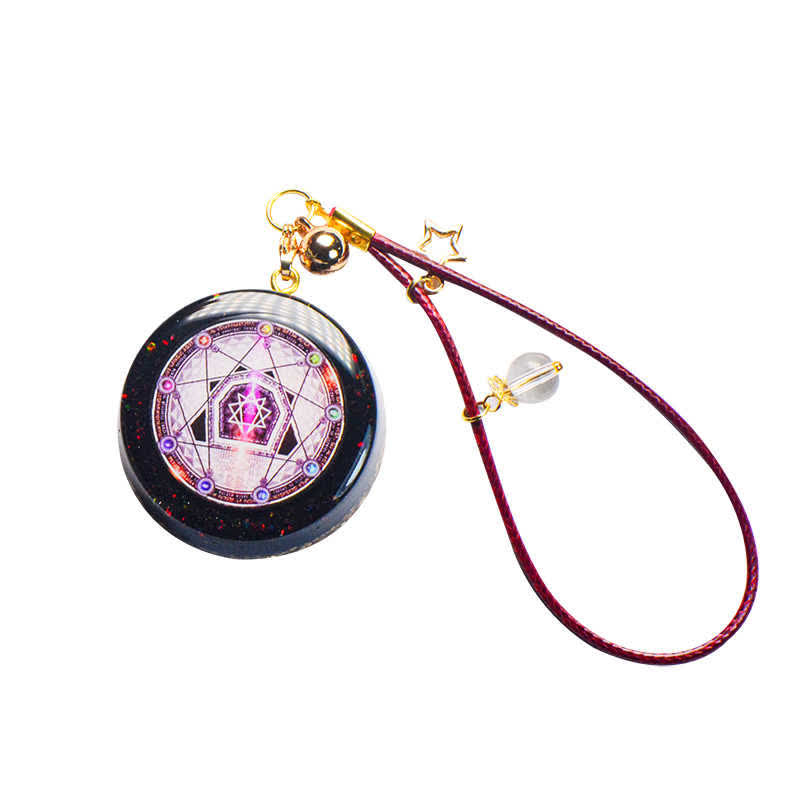 Collier énergétique orgone en quartz rubis et grenat Olivenorma
