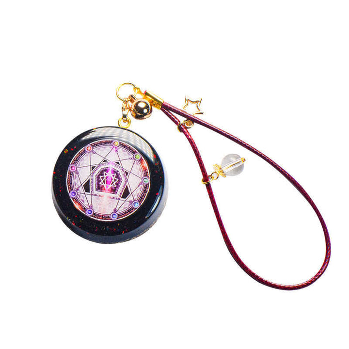 Collier énergétique orgone en quartz rubis et grenat Olivenorma
