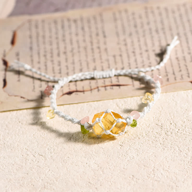Bracelet tressé en cristal naturel fait main Olivenorma