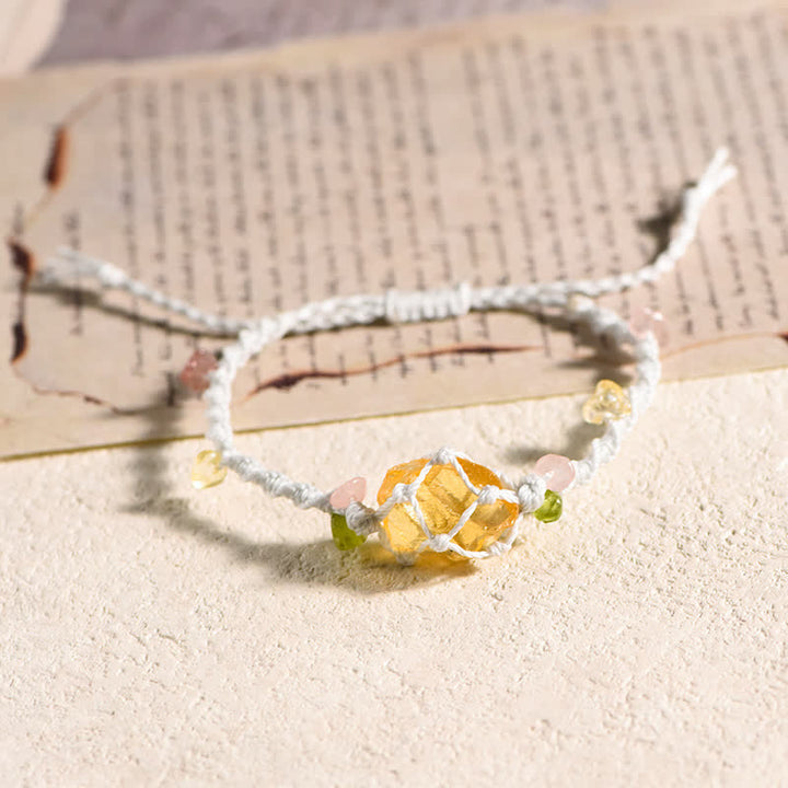 Bracelet tressé en cristal naturel fait main Olivenorma