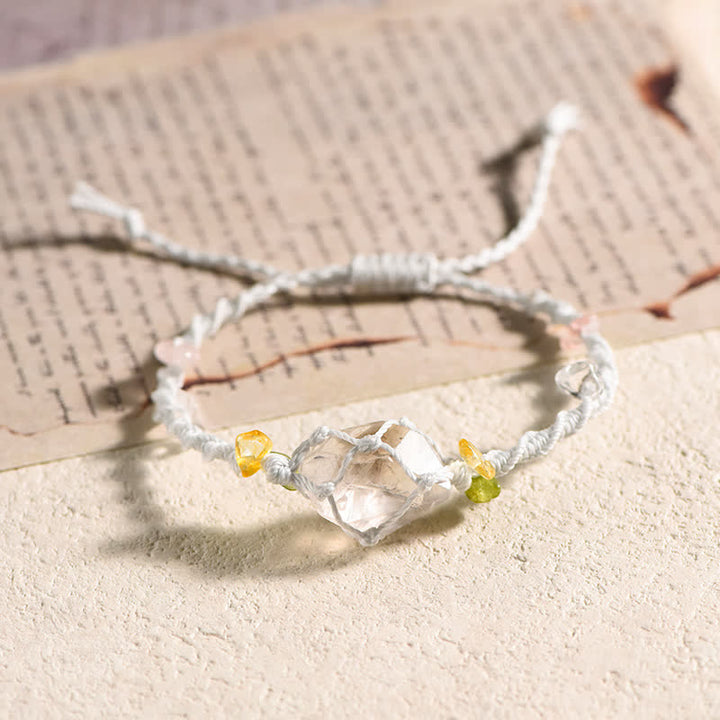 Bracelet tressé en cristal naturel fait main Olivenorma