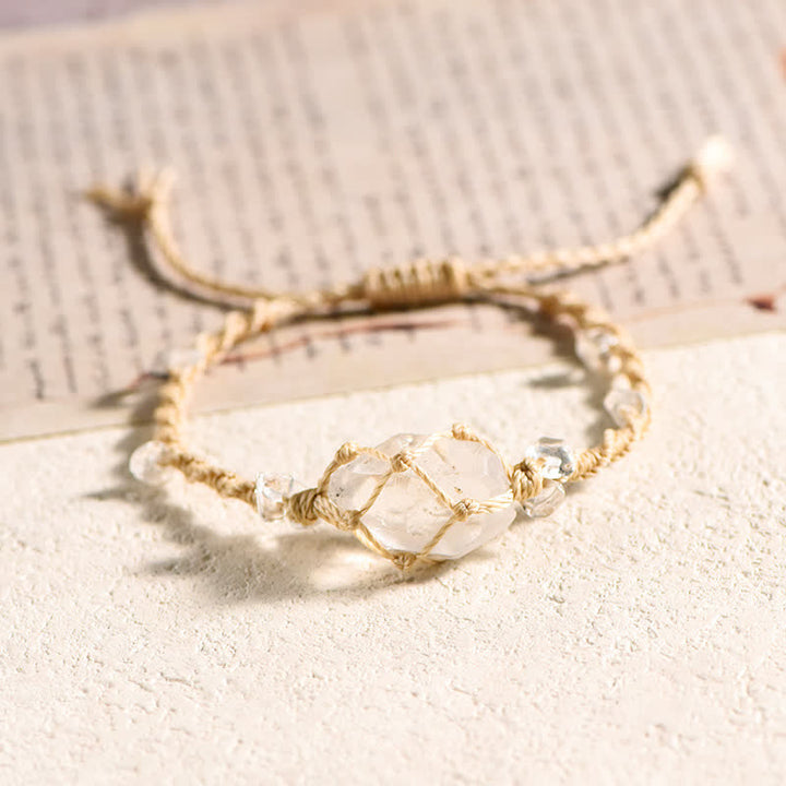 Bracelet tressé en cristal naturel fait main Olivenorma