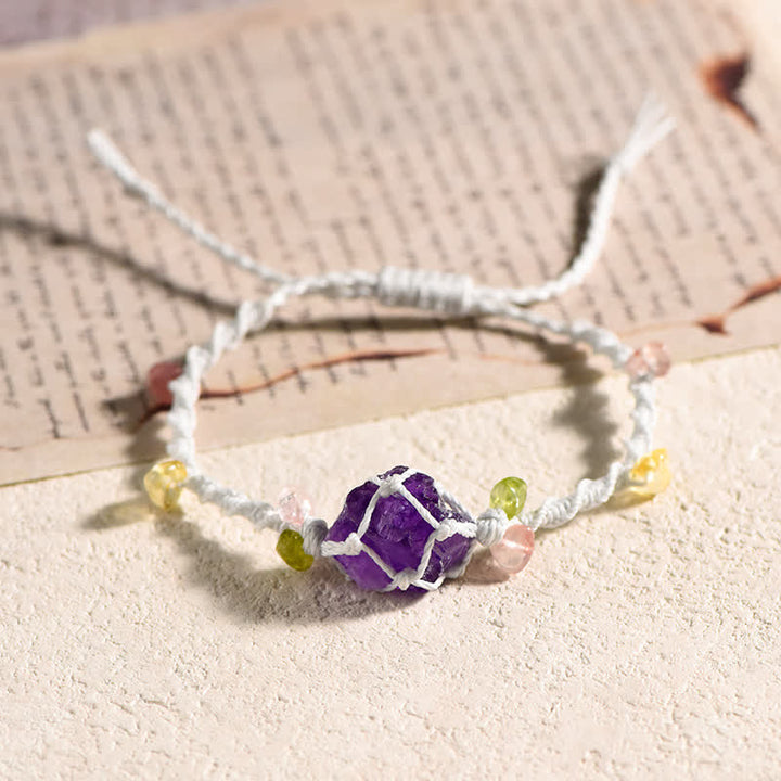 Bracelet tressé en cristal naturel fait main Olivenorma