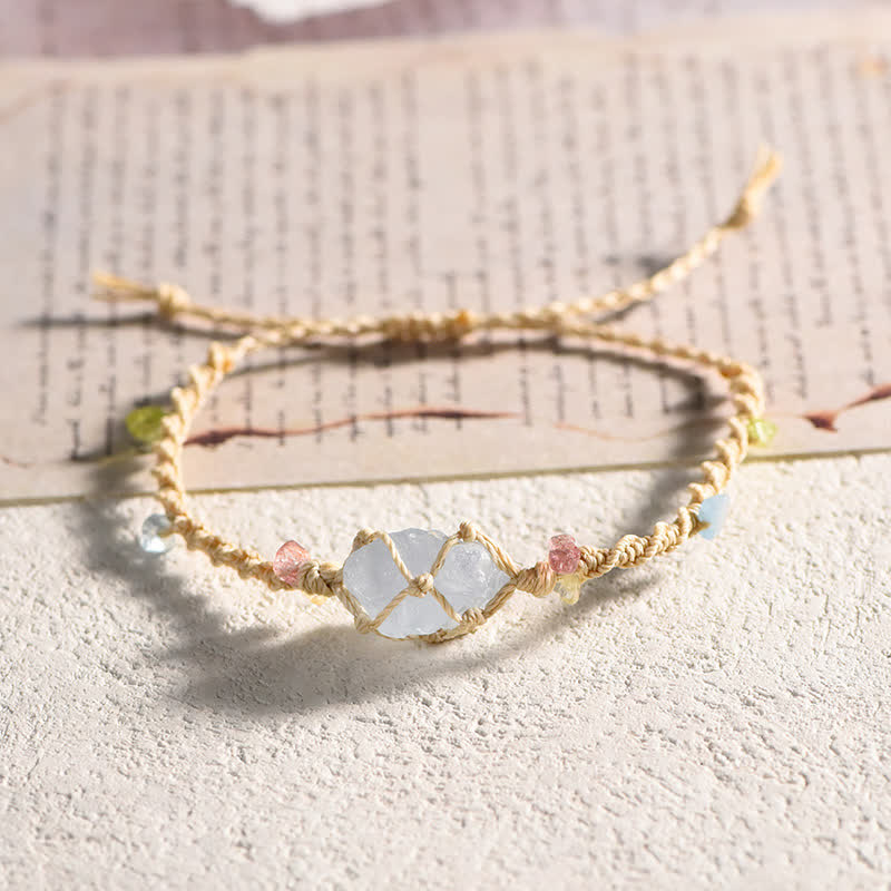 Bracelet tressé en cristal naturel fait main Olivenorma