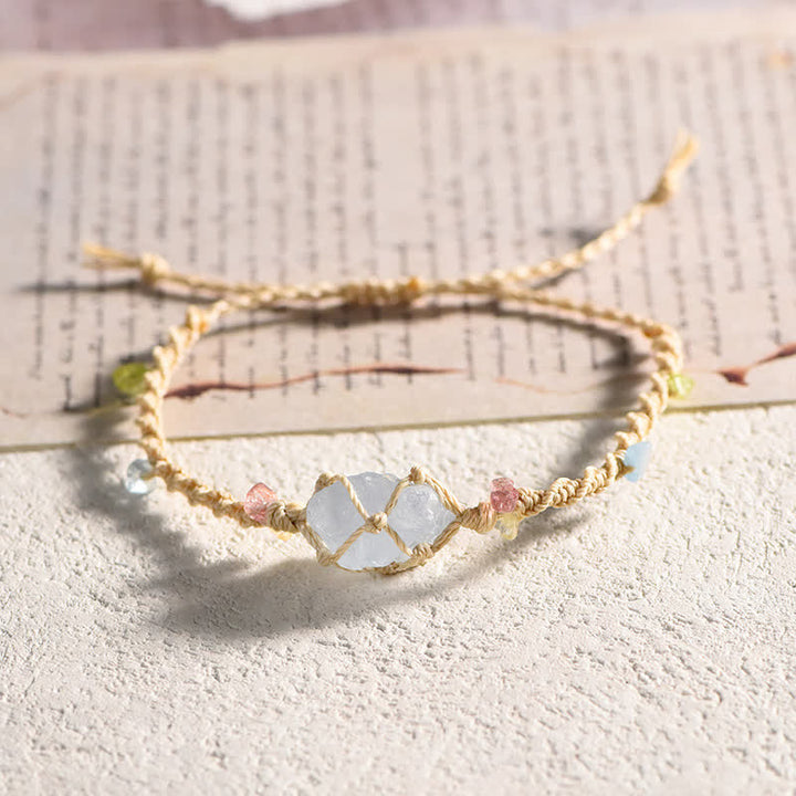 Bracelet tressé en cristal naturel fait main Olivenorma